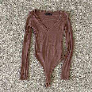 Naked wardrobe brown bodysuit